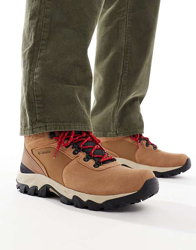 asos Columbia Newton Ridge Plus II WP waterproof suede hiking boots in tan