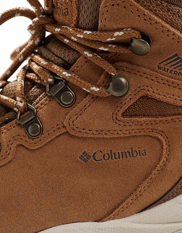 Asos Columbia Newton Ridge Plus Waterproof Amped Shoes In Brown