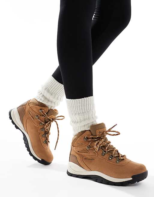 asos Columbia Newton Ridge plus waterproof amped shoes in brown