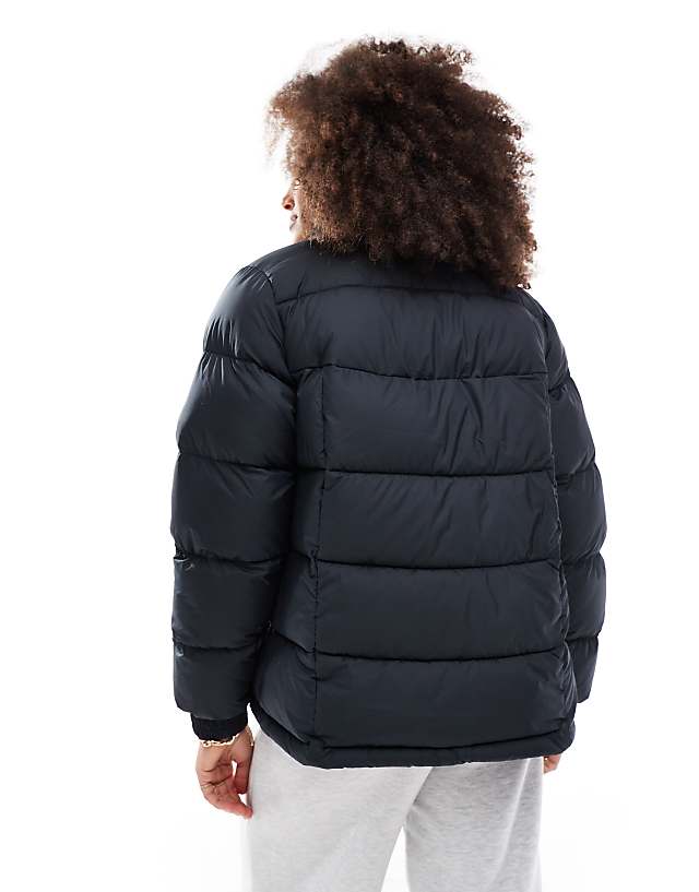 Asos Columbia Pike Lake Puffer Full Zip Jacket In Black