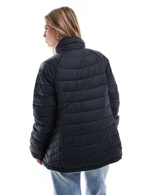 Asos Columbia Powder Lite II Full Zip Jacket In Black