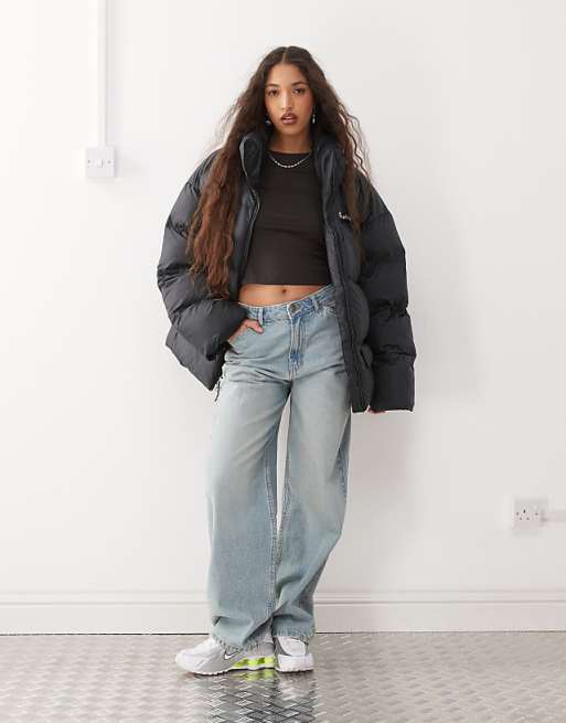Asos Columbia Puffect Surplus Oversized Puffer Coat In Black Exclusive To ASOS