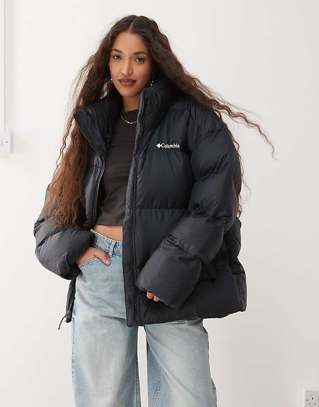 asos Columbia Puffect Surplus oversized puffer coat in black Exclusive to ASOS