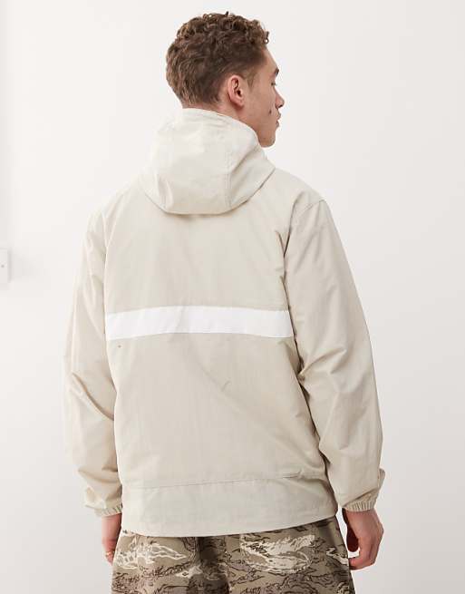 Asos Columbia Spire Valley Hooded Windbreaker In Beige