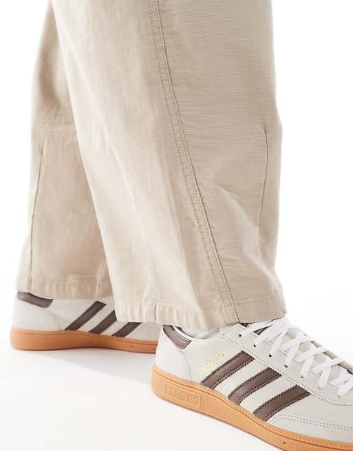 Asos Cotton On Baggy Balloon Fit Linen Trousers In Stone