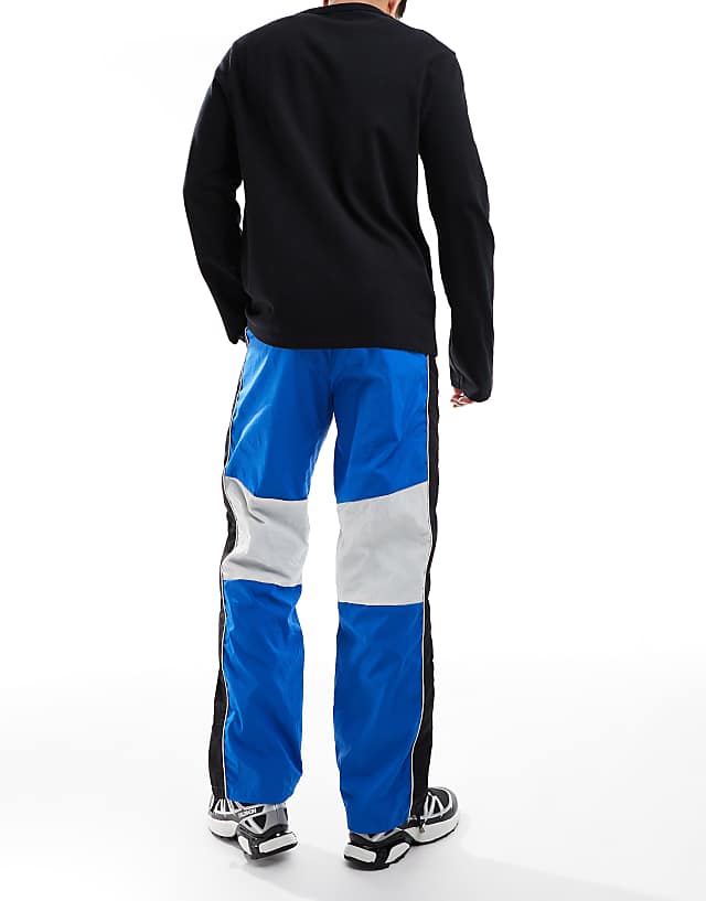 Asos Criminal Damage Colour Block Track Pants In Blue