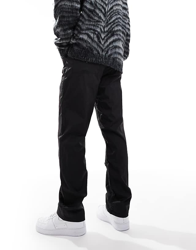 Asos Criminal Damage Nylon Carpenter Pant Black In Black