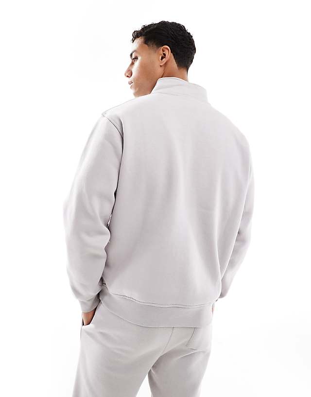 Asos Criminal Damage Olympus Track Top Light Grey In Light Grey