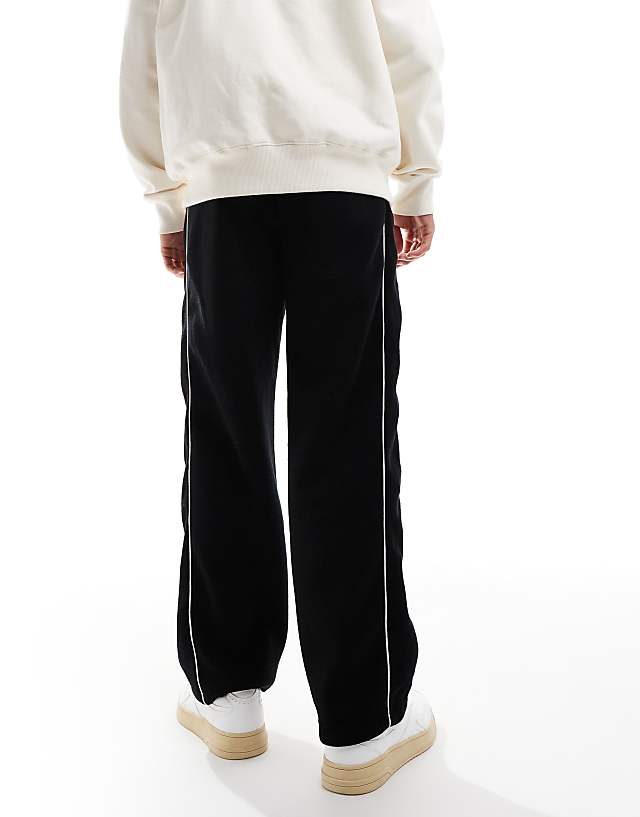 Asos Criminal Damage Towelling Tracksuit Trouser Black In Black