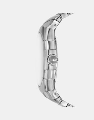 Asos Diesel Men's D-sruptor Three-hand Stainless Steel Watch - SILVER