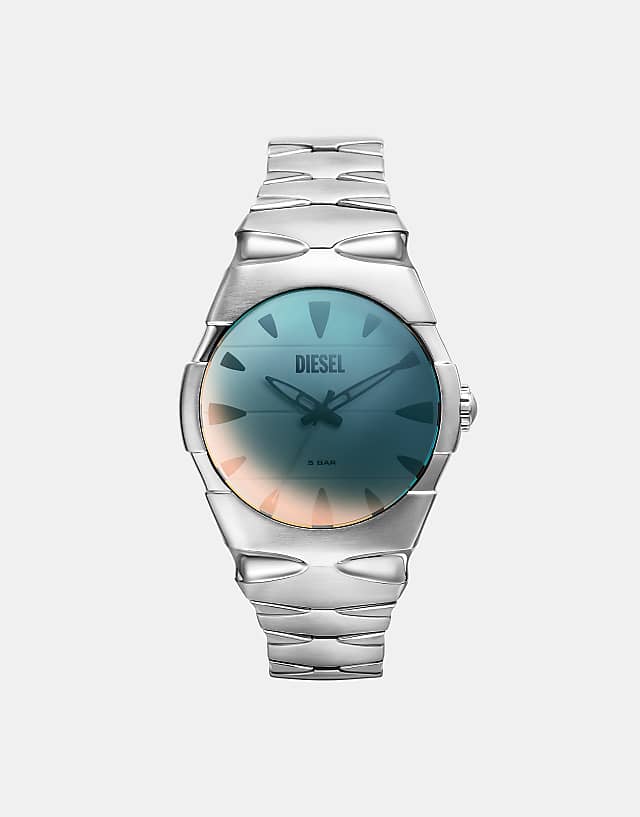 asos Diesel Men's D-sruptor three-hand stainless steel watch - SILVER