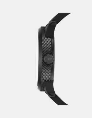 Asos Diesel Men's Rasp Analogue Black Silicone Watch- BLACK