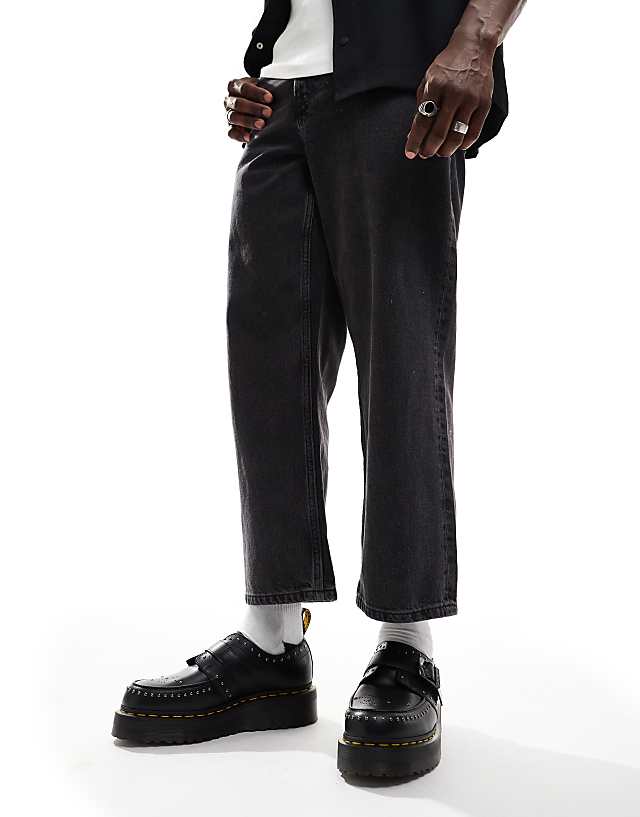 Asos Dr Martens Ramsey Quad Monk Shoes In Black Leather