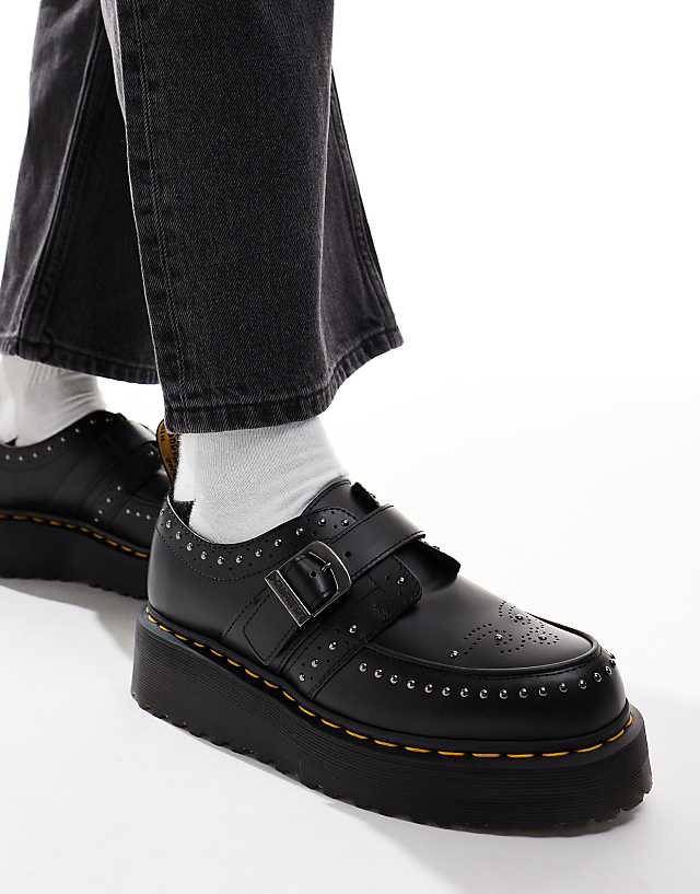 asos Dr Martens Ramsey quad monk shoes in black leather
