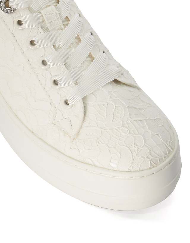 Asos Dune London Embraced Bridal Trainer Shoe In Ivory