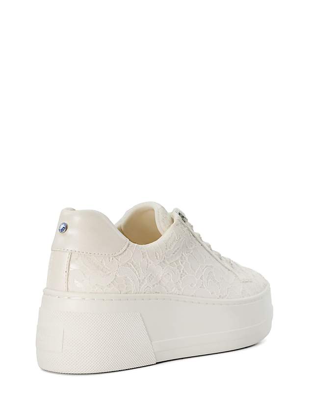 Asos Dune London Embraced Bridal Trainer Shoe In Ivory
