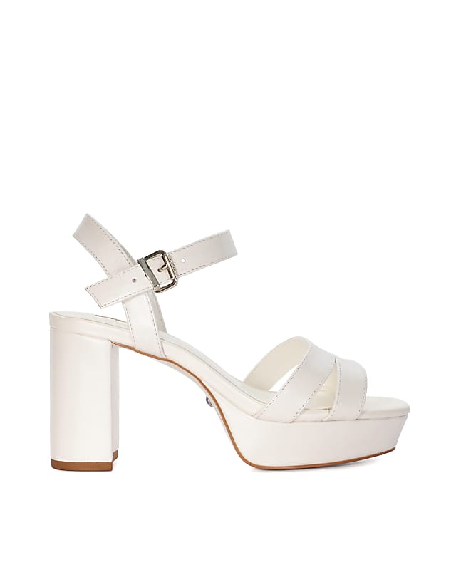 asos Dune London Madewithlove bridal heels in ivory