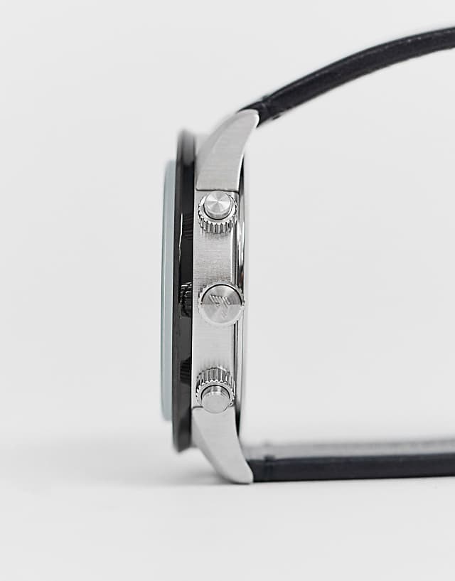 Asos Emporio Armani AR11243 Mario Leather Watch 43mm