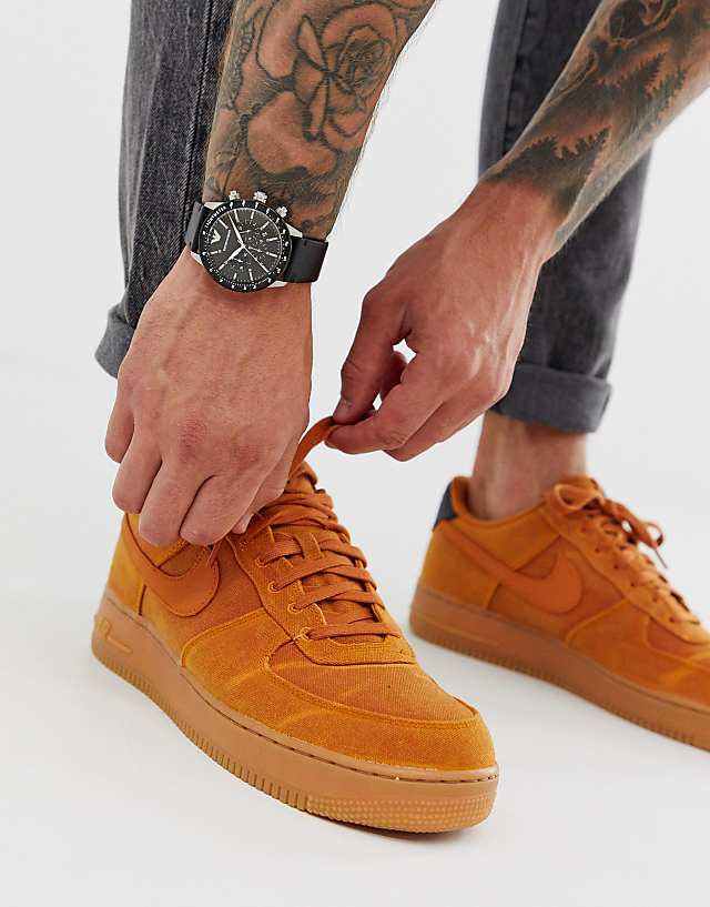 Asos Emporio Armani AR11243 Mario Leather Watch 43mm