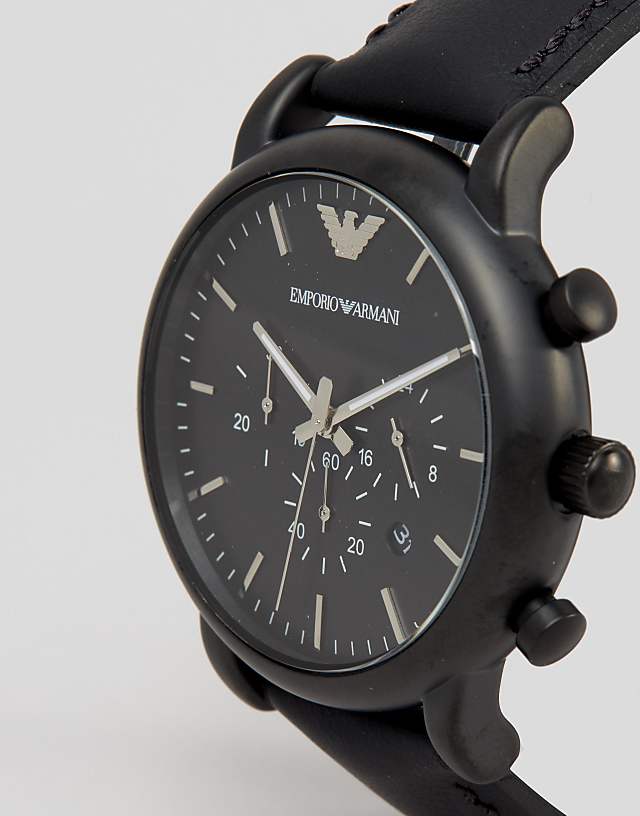 Asos Emporio Armani Chronograph Silicone Lined Watch AR1970