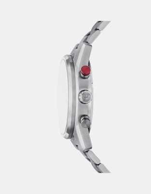 Asos Emporio Armani Men's Chronograph Silver Stainless Steel Watch Ar11645 In Silver