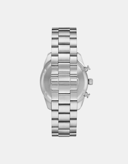 Asos Emporio Armani Men's Chronograph Stainless Steel Watch Ar11637 In Silver