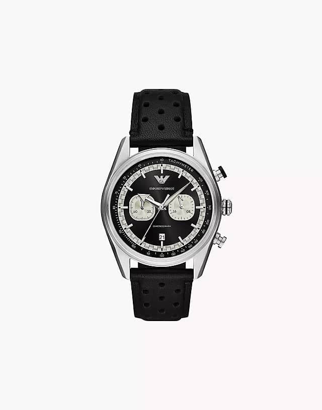 asos Emporio Armani Men's chronograph stainless steel watch ar11635 in black