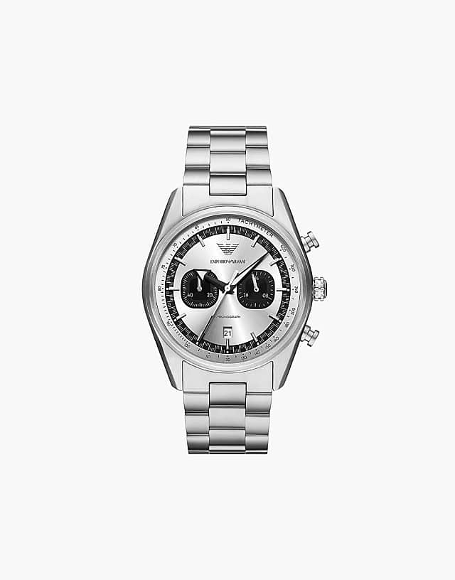 asos Emporio Armani Men's chronograph stainless steel watch ar11636 in silver