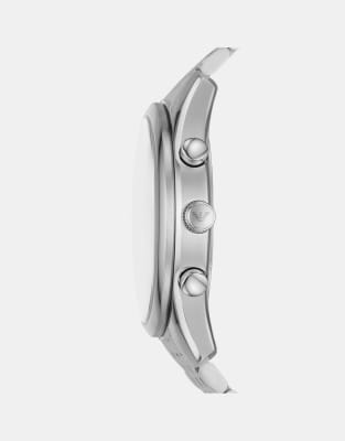 Asos Emporio Armani Men's Chronograph Stainless Steel Watch Ar11581 In Silver