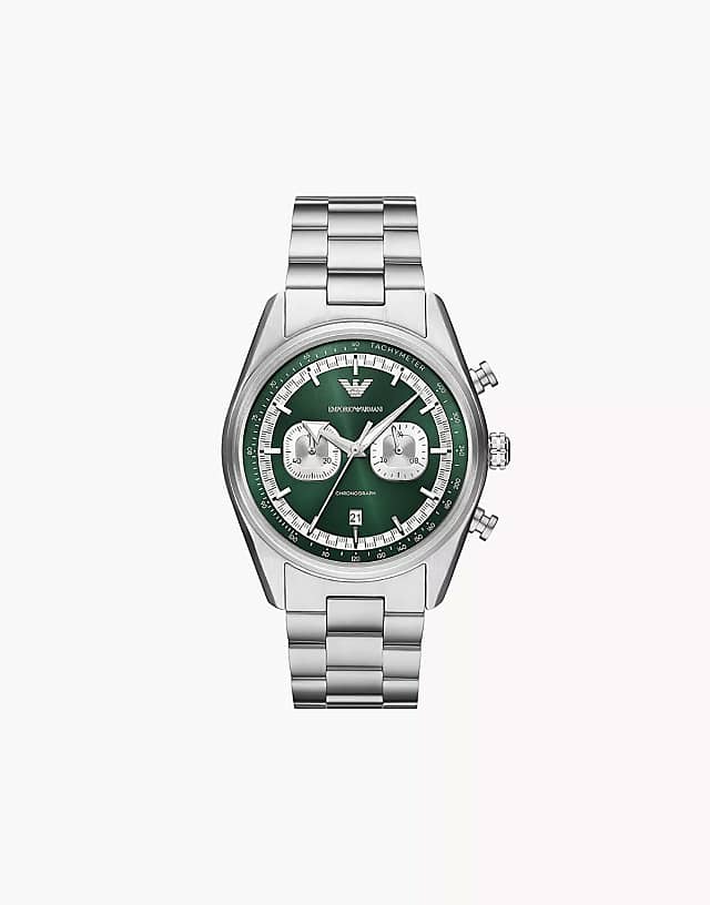 asos Emporio Armani Men's chronograph stainless steel watch ar11637 in silver