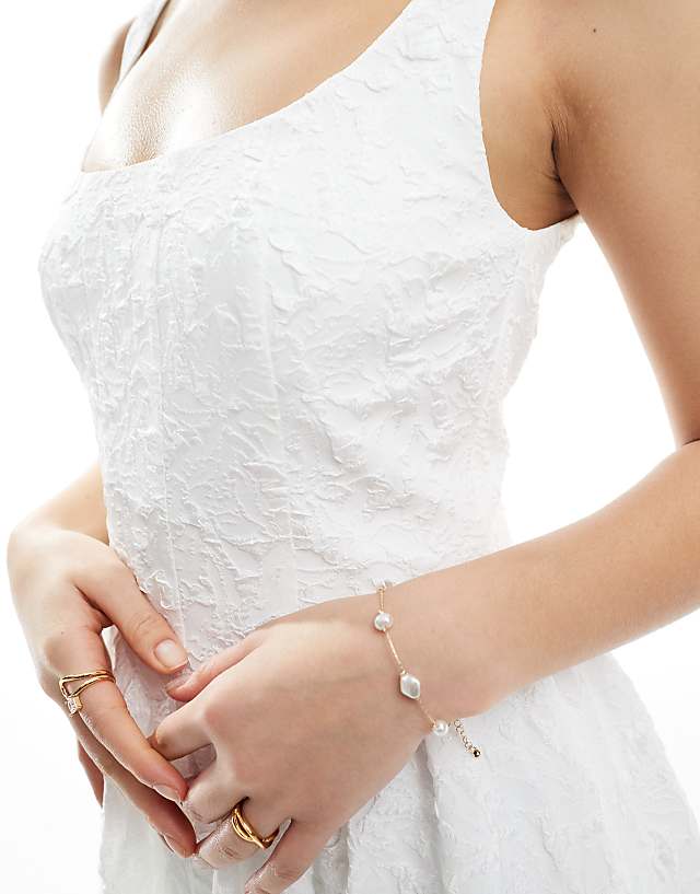 Asos Forever New Bridal Jacquard Maxi Dress In Ivory