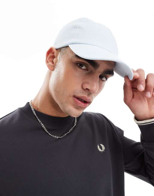 Asos Fred Perry Classic Pique Baseball Cap In Ice Blue