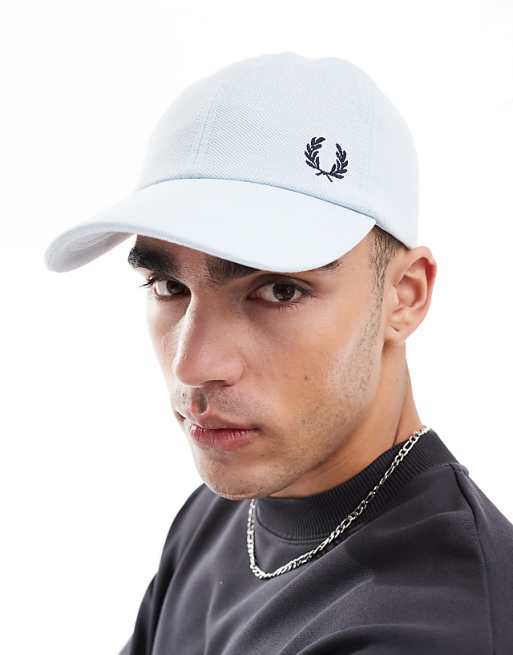 asos Fred Perry classic pique baseball cap in ice blue