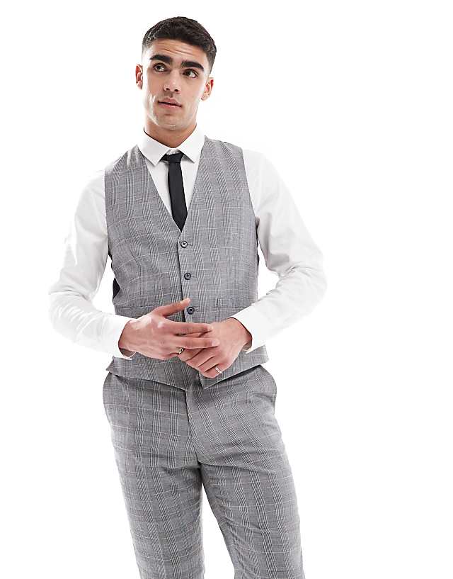 Asos French Connection Formal Suit Co-ord In Grey Check