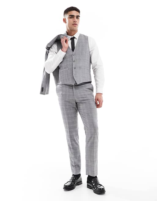 Asos French Connection Formal Suit Co-ord In Grey Check