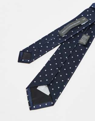 Asos French Connection Polka Dot Tie In Navy And White