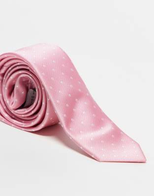 Asos French Connection Polka Dot Tie In Pink And White