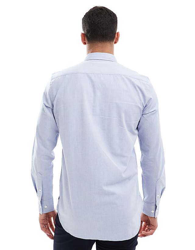 Asos French Connection Smart Fitted Shirt In Sky Blue