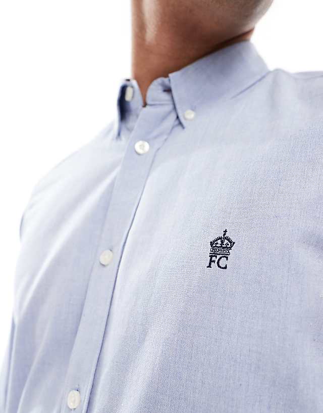 Asos French Connection Smart Fitted Shirt In Sky Blue