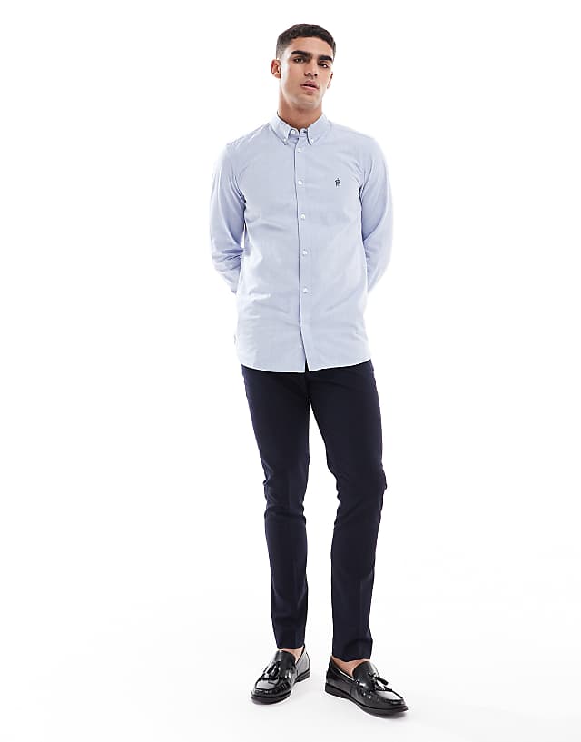 Asos French Connection Smart Fitted Shirt In Sky Blue