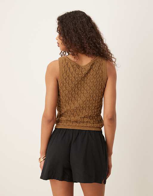 Asos Gina Tricot Relaxed Fit Drawstring Linen Shorts In Black