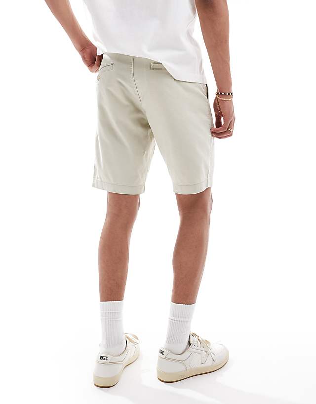 Asos Levi's XX Chino Straight Cotton Linen Blend Shorts In Beige