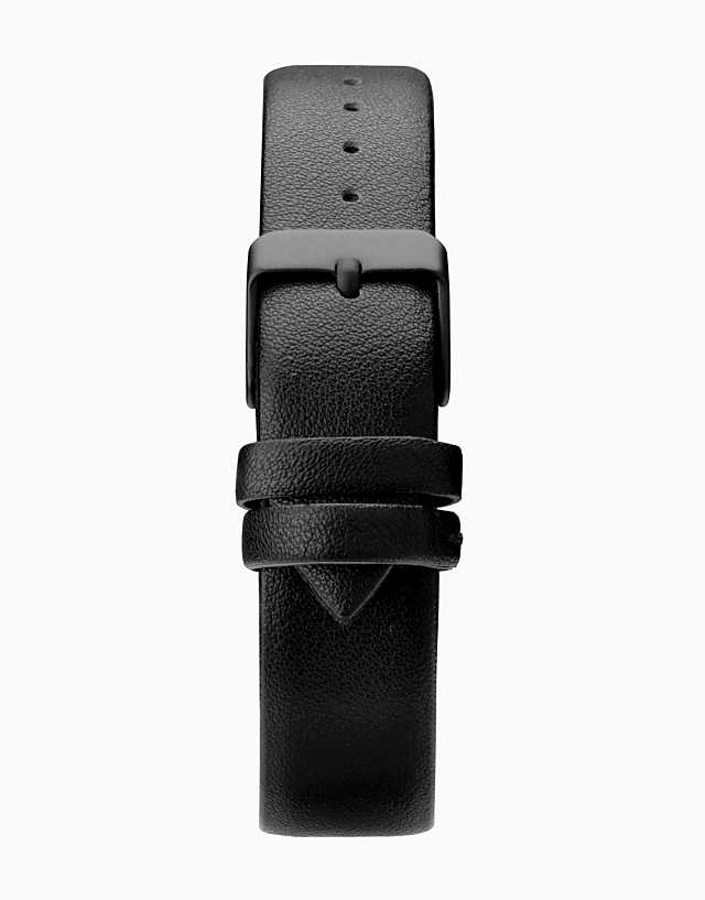 Asos Limit Classic Watch With Leather Strap In Black