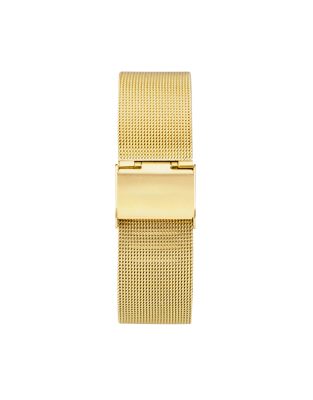 Asos Limit Gold Watch With Mesh Bracelet And Dial In Champagne