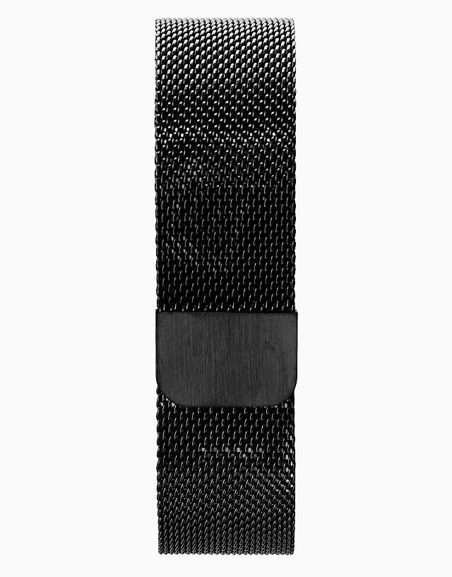 Asos Limit Modern 41mm Mens Round Black Analogue Watch In Black