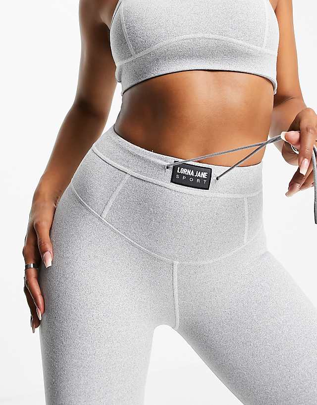 Asos Lorna Jane Core Stability Leggings In Grey Marl