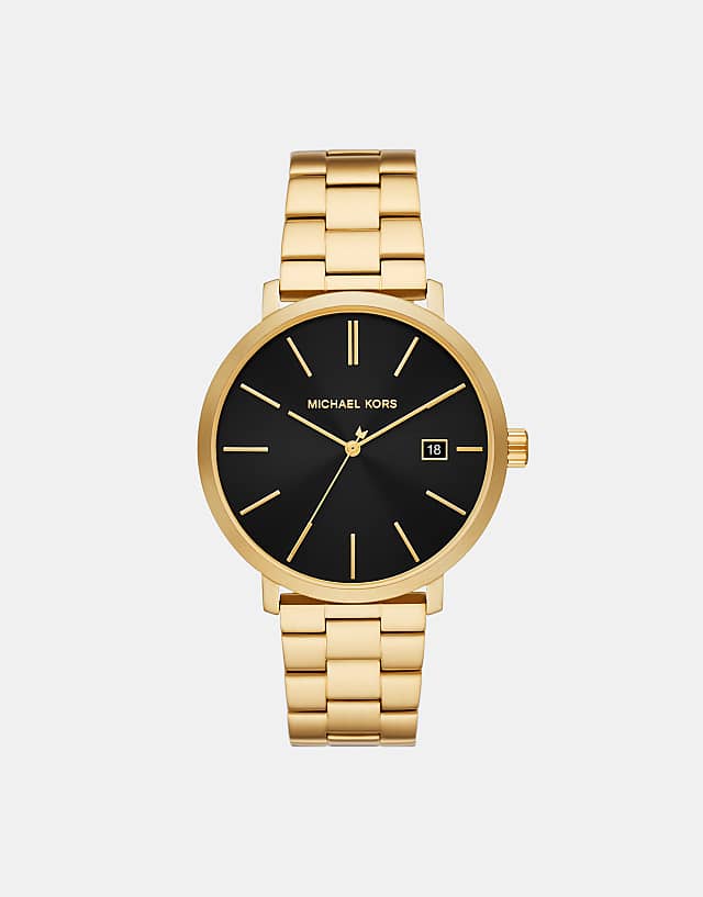 asos Michael Kors Men's blake three-hand date gold-tone stainless steel watch - GOLD