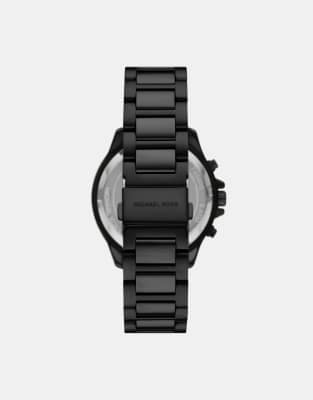 Asos Michael Kors Men's Sage Chronograph Black Stainless Steel Watch - BLACK