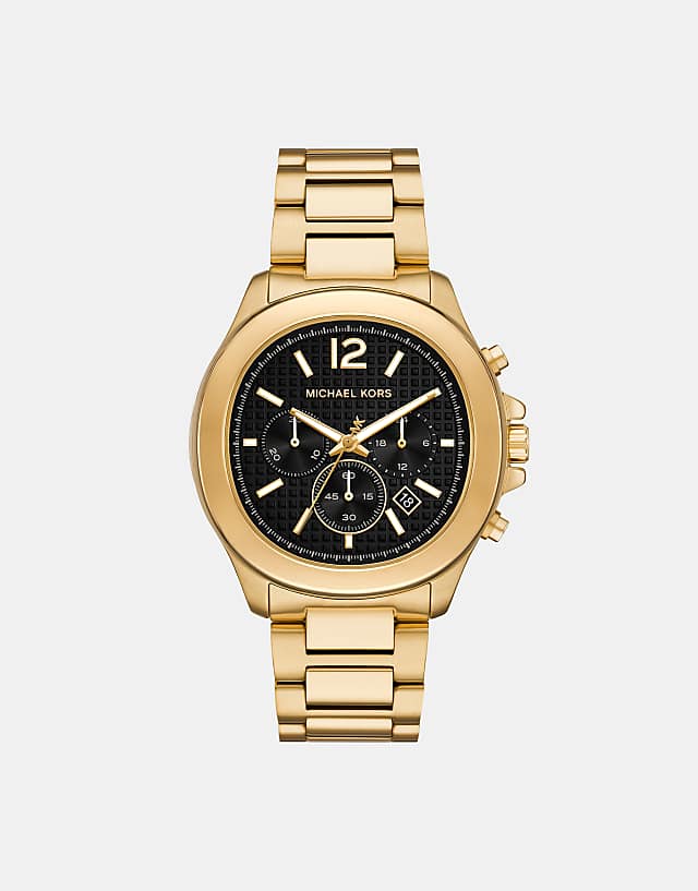 asos Michael Kors Men's Sage chronograph gold-tone stainless steel watch - GOLD