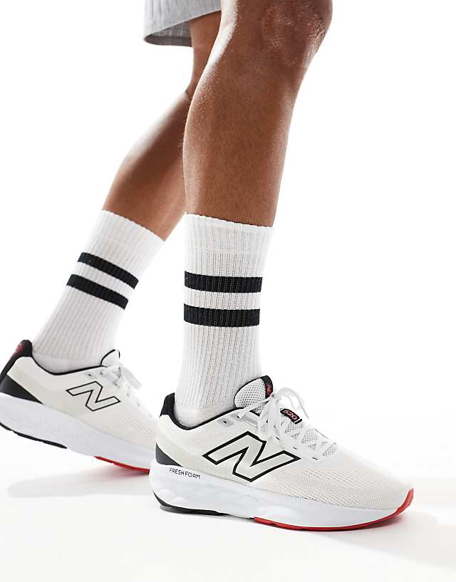 asos New Balance 520 running trainers in white and black